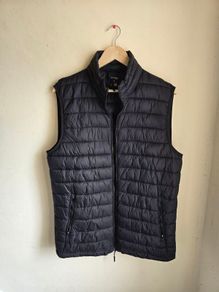 Black quilted puffer gilet
