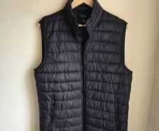 Black quilted puffer gilet