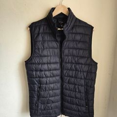 Black quilted puffer gilet