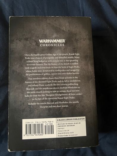 RARE Warhammer Chronicles Warlords of  Karak Eight Peaks