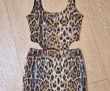 Sequin Leopard Print 2 pc set