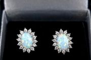 Stunning pair of Fire Opal Stud Earrings