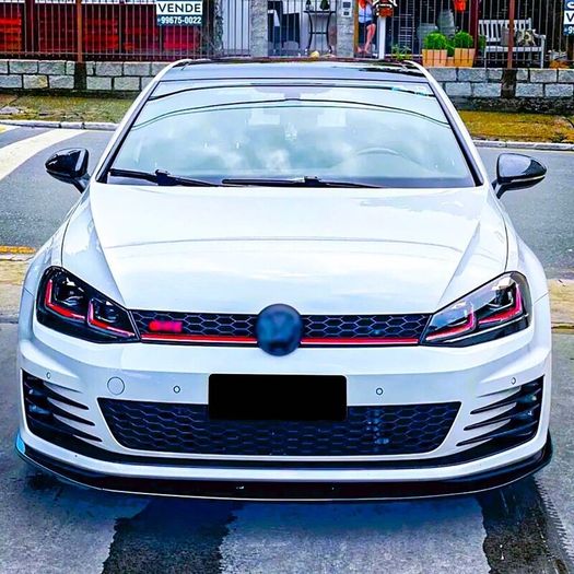 Glossy Black Front Bumper Lip Spoiler For VW Golf MK7 MK7.5 R Rline GTD GTI TSI TDI 2013 2020 Front Splitter Spoiler Lip BodyKit