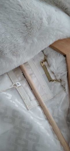 Diane Von Furstenberg White Faux Fur Coat - Sz 12-16UK - Rrp 690 - BNWT