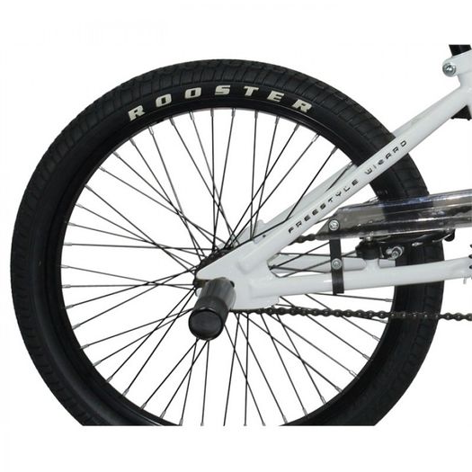 11" Rooster NO MERCY, 20" Wheel, White/Bright Red