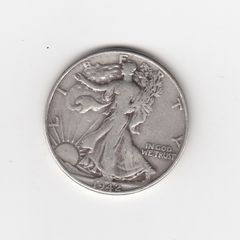 USA, Half Dollar, 1942, 90% silver coin (no. 472)