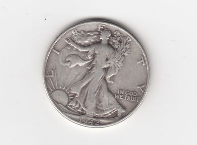 USA, Half Dollar, 1942, 90% silver coin (no. 472)