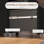 3-Drawer Vertical Filing Cabinet with Pencil Tray, Lock and 5 Wheels, Steel Mobile File Cabinet, for A4, Legal and Letter Size, Pre-Assembled Body, Black Image 5