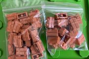lego 1x2 nougat bricks x 50