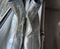 Katy Perry Silver ankle Boots new 61/2