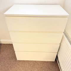 Chest of 4 drawers, white, 80x100 cm
