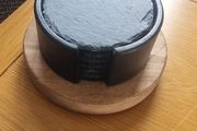Handmade Industrial Slate Coaster Holder 6 Coasters