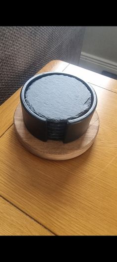 Handmade Industrial Slate Coaster Holder 6 Coasters