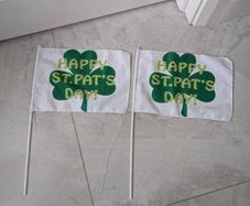 St.Patricks Day flags x 2