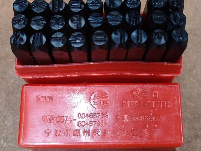 New Steel Letter Punch Set  3mm 4mm 5mm 6mm 8mm 10mm 12.5mm