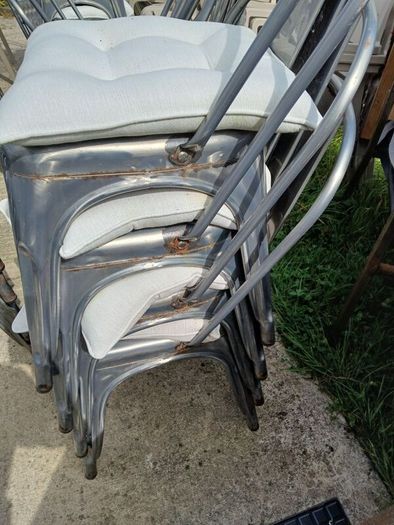 metal chairs