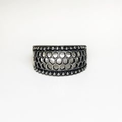 Sterling Silver Honeycomb Ring