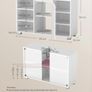 Washbasin Bathroom Cabinet with Adjustable Shelves Dove Grey or Cloud White Image 3