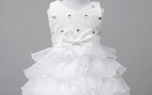 New Girls Wedding Bow Ball Gown Party Bridesmaid Formal Princess Dress size 18-24mths