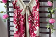 dress Bnwt Hoss dress size 40(12) 100% cotton beige &amp; wine summer dress