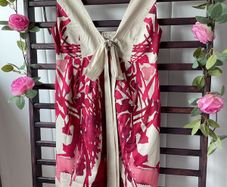 dress Bnwt Hoss dress size 40(12) 100% cotton beige & wine summer dress