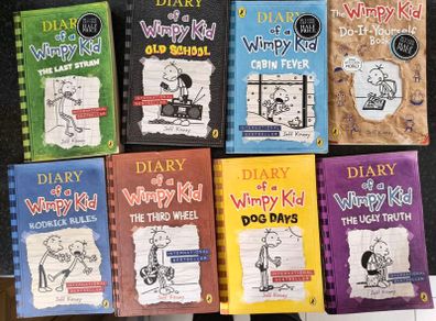 8 Diary of a wimpy kid books