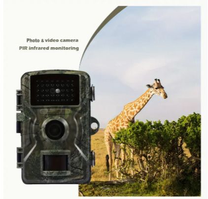 Hunting Trail Camera with 2-Inch Screen, 720P HD Wildlife Trail Camera, Night Vision PIR 10m, 0.8s Trigger Motion Activated, for Outdoor Wildlife Monitoring Camouflage