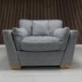 Emme Grey & Beige Fabric Sofa Set Image 5