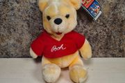 Vintage Disneyworld Winnie The Pooh Teddy Bear Soft Toy Plush Plushie Tagged 1980's