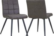 Set Of 2 x Cubana Velvet Upholstered Kitchen Dining Chair with Strong Black Metal Legs Living Room Bedroom Chair (FREE POSTAGE)