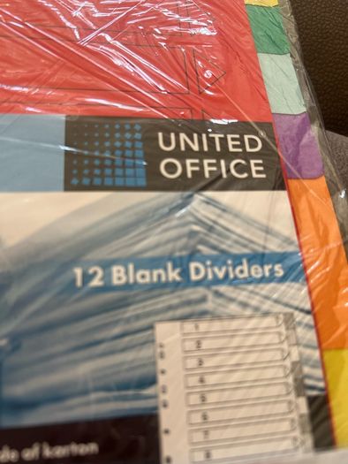card dividers.   plastic dividers