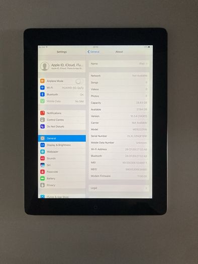 iPad 4th gen 32GB Black Wi-Fi + Cellular