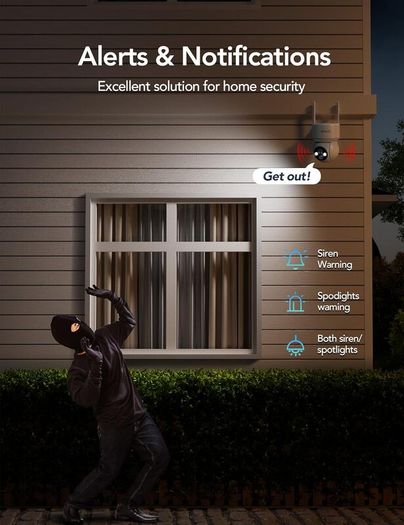 GNCC Solar Security Camera Outdoor Wireless 1080P/2MP CCTV Camera Systems, 360 PTZ Battery Powered Outdoor Camera, PIR Motion Detection, Colour Night Vision, 2-Way Audio, 2.4 GHz Wi-Fi Only