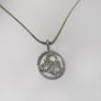 Silver necklace with sparkly cz stones Image 2