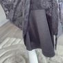 Brand New with Tags: Gallery Grey Metallic Lace Cowl Neck Dress Image 10