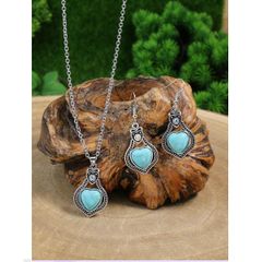 Boho Style Set: Earrings + Pendant - nice gift + other designs available