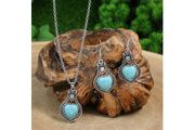 Boho Style Earrings + Pendant  - nice gift
