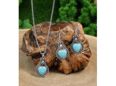 Boho Style Earrings + Pendant  - nice gift