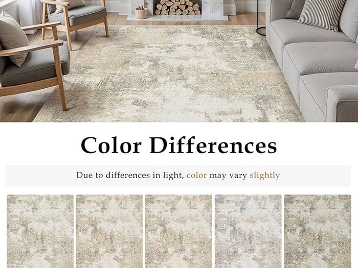 Modern Abstract Area Rug 120x170cm Beige Washable Living Room Rug Non-slip Soft Accent Carpet Area Rugs Art Floor Carpet for Living Room Bedroom Home Office Dining Room Kitchen Decor