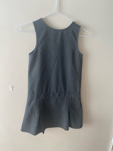 M&S grey pinafore (as new) age 7-8