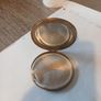 Vintage 1950s Brass Powder compact, Ireland souvenir Shamrock Image 4