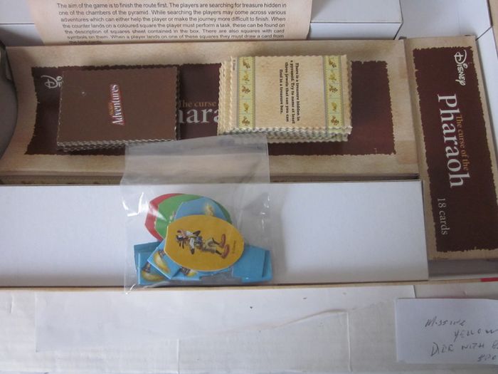 Disney Mickey's Adventures The Curse of the Pharaoh Spatial Board Game