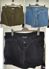 Primark Denim Co High Waist Paperbag Denim Shorts with Belt