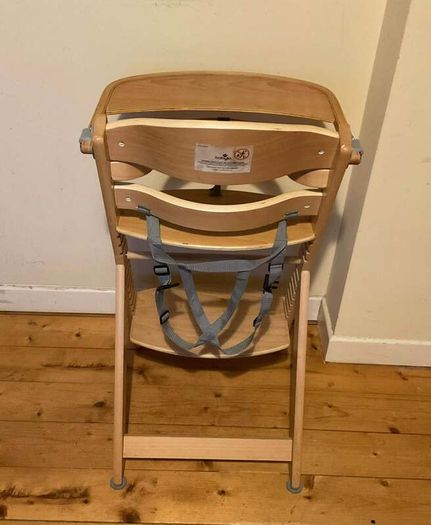 Wooden Baby High Chair with Removable Tray