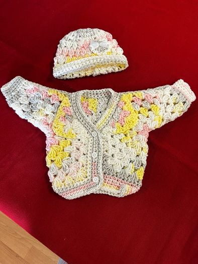 cardigan and hat