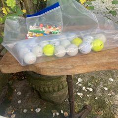 Golf balls, tees and pick up