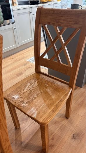 Solid Oak Dining Chairs set of 2