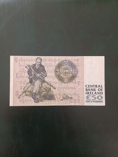 Irish 50 Pound Note - Douglas Hyde Series