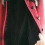 CENTIGRADE Sheepskin style faux suede shearling red coat with stud detail Sz XL (16-20) -Rrp 150 sterling Image 9