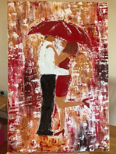 Painting couple for valentines